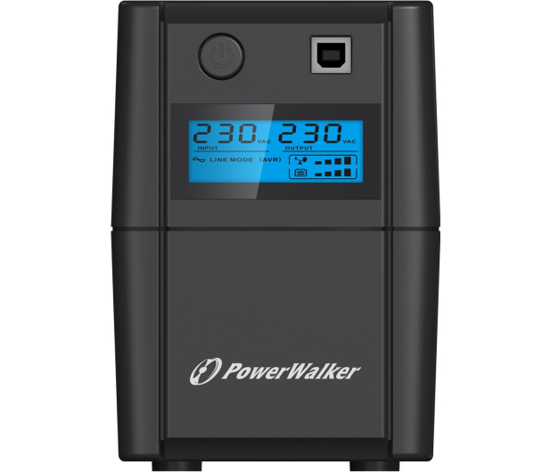 UPS POWER WALKER 650VA 2X230V PL OUT USB LCD - 208709 - zdjęcie 3